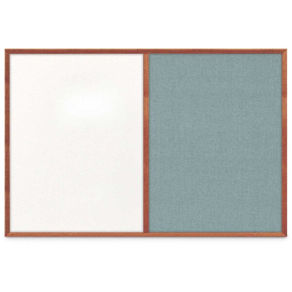 United Visual Products Slim Style Indoor Enclosed Corkboard, 30 UV503SC-SATIN-CORK - main